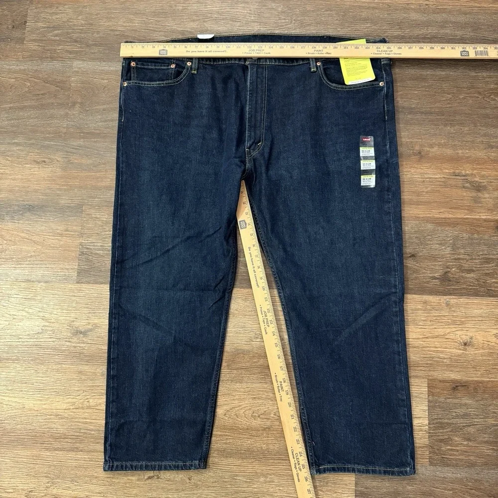 NWT‎ Levi's 502 Taper Men's Sz 50x29 Dark Wash Blue Denim Jeans
